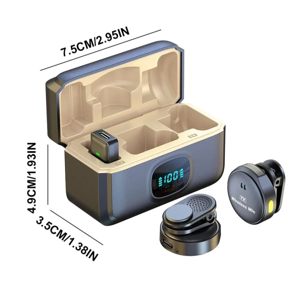 Duo Wireless Button- Mag Mic with Charging Case - URBAN METRO