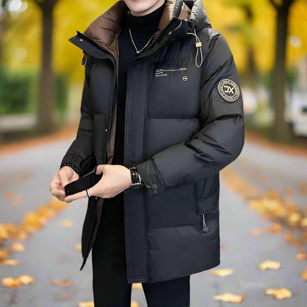 Mens Hooded Zipper Puffy Jacket With Pockets - URBAN METRO