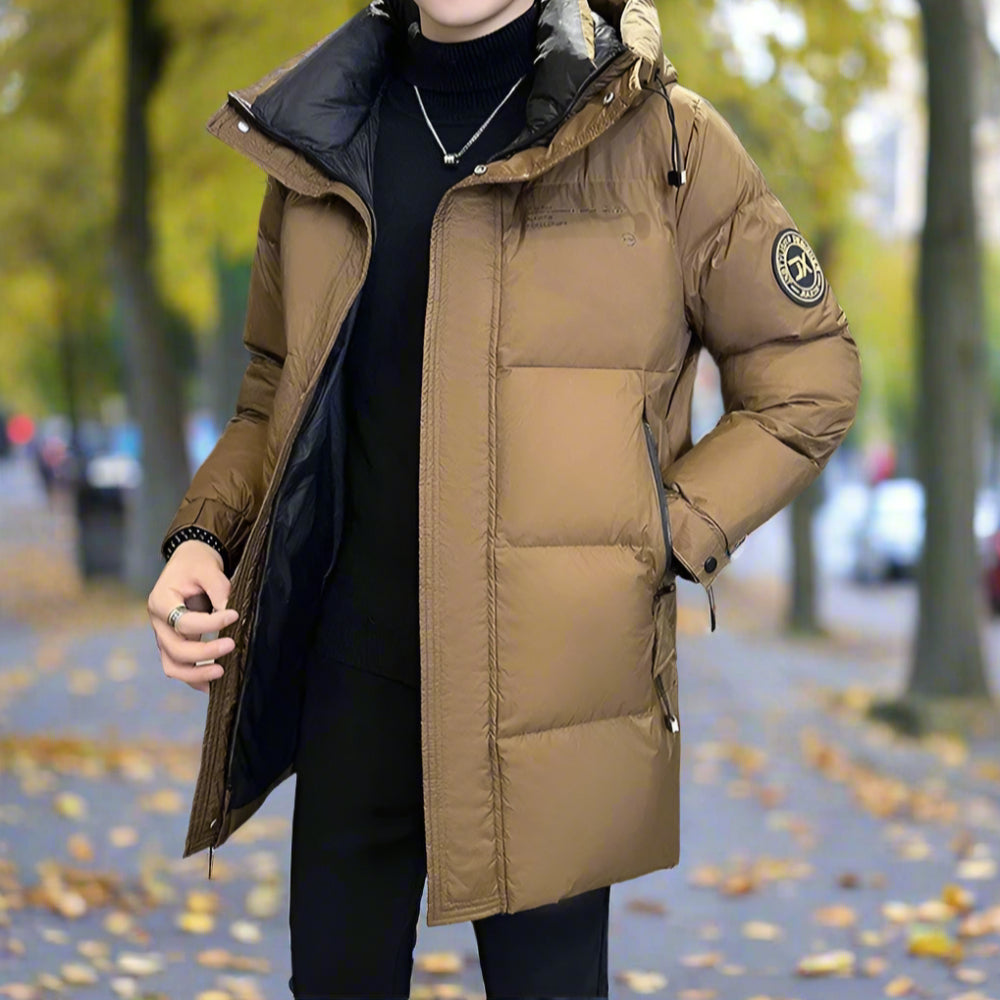 Mens Hooded Zipper Puffy Jacket With Pockets - URBAN METRO