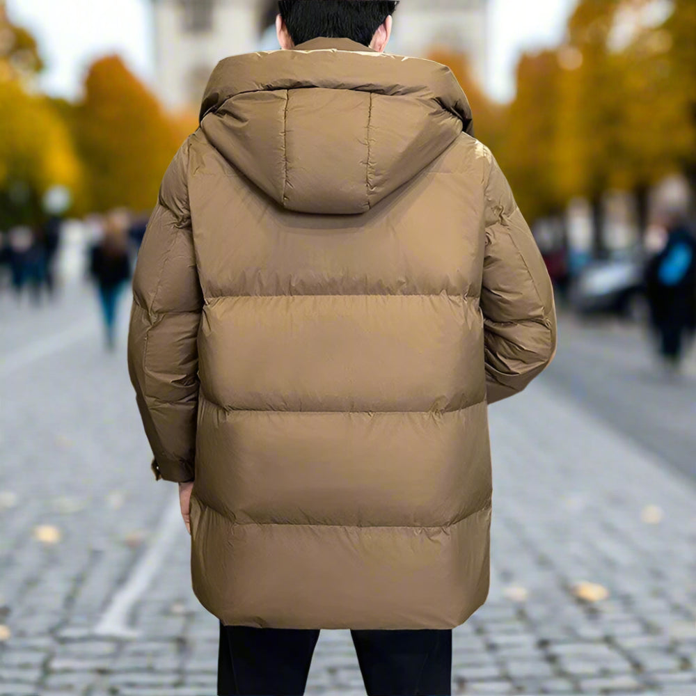 Mens Hooded Zipper Puffy Jacket With Pockets - URBAN METRO