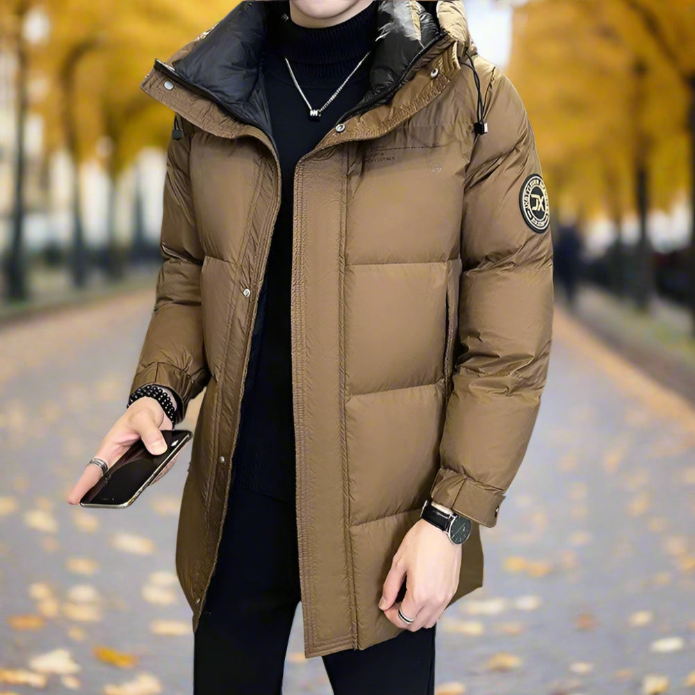 Mens Hooded Zipper Puffy Jacket With Pockets - URBAN METRO