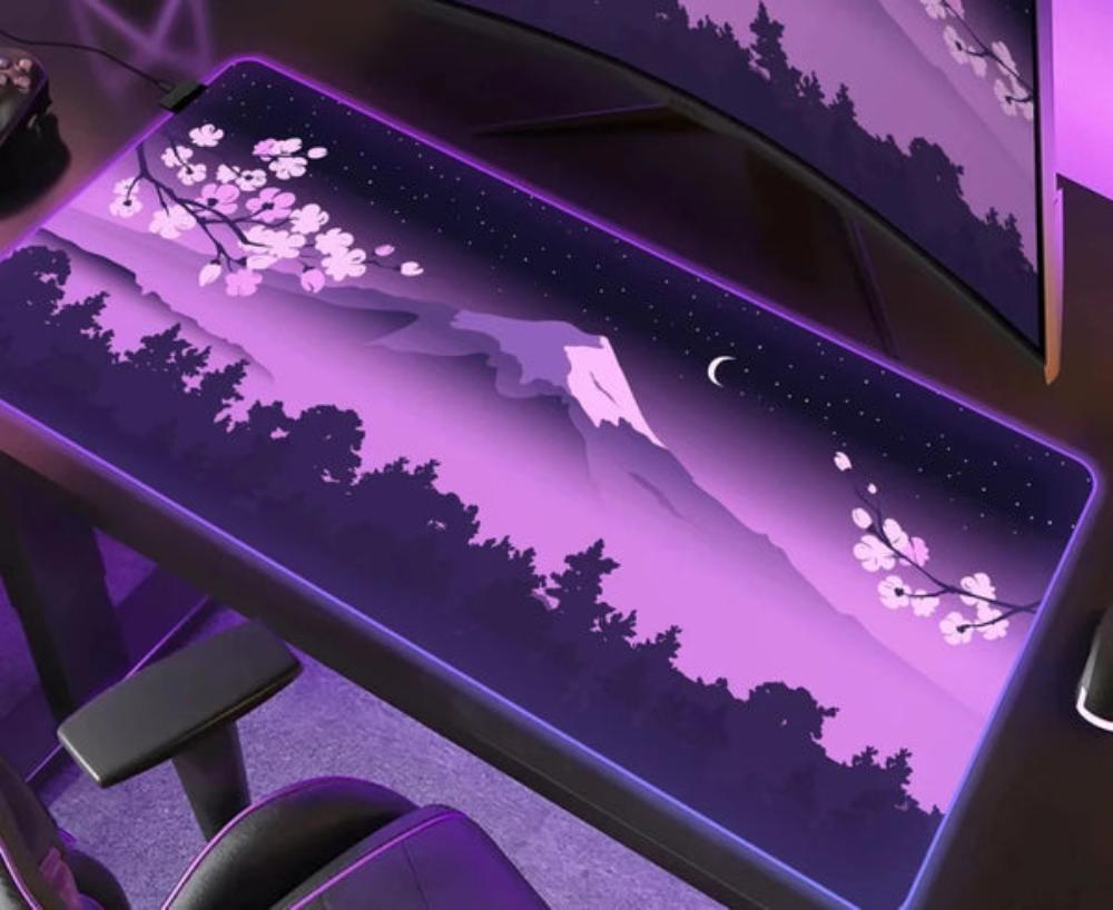 Japanese Scenery- RGB Purple Mouse Pad - URBAN METRO