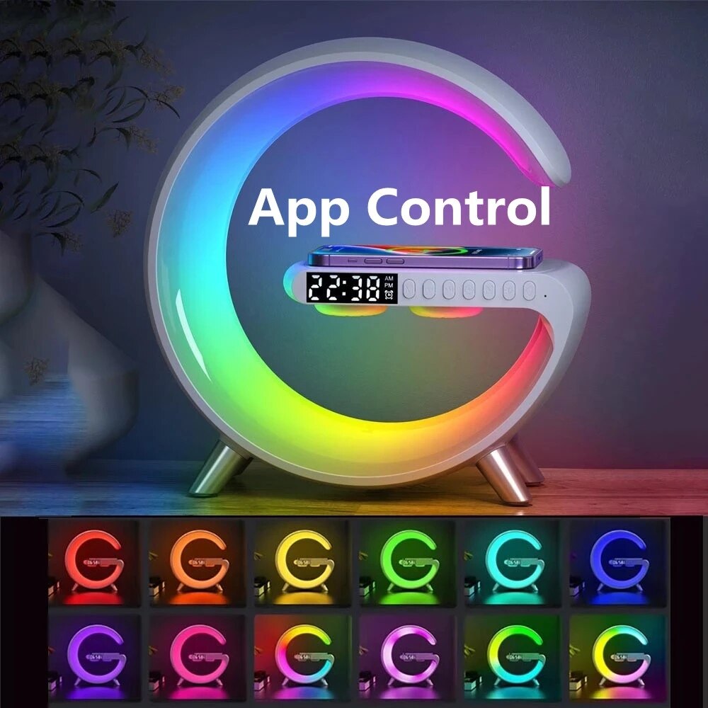 Colorful LED lamp with app control feature.