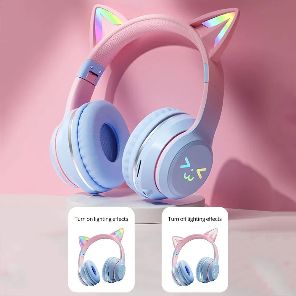 Cat Ears RGB Foldable- Bluetooth | Headphones - URBAN METRO