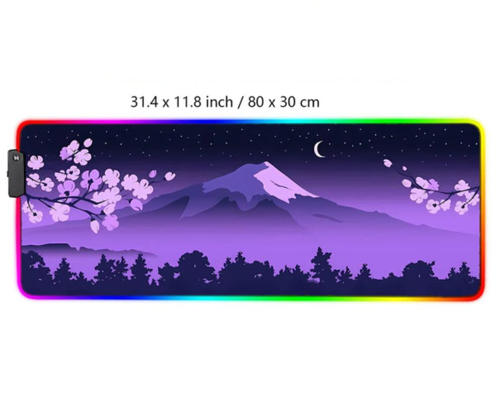 Japanese Scenery- RGB Purple Mouse Pad - URBAN METRO