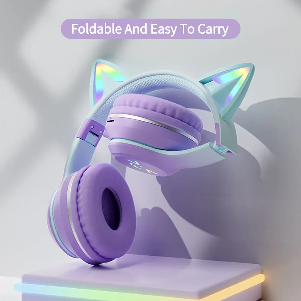 Cat Ears RGB Foldable- Bluetooth | Headphones - URBAN METRO
