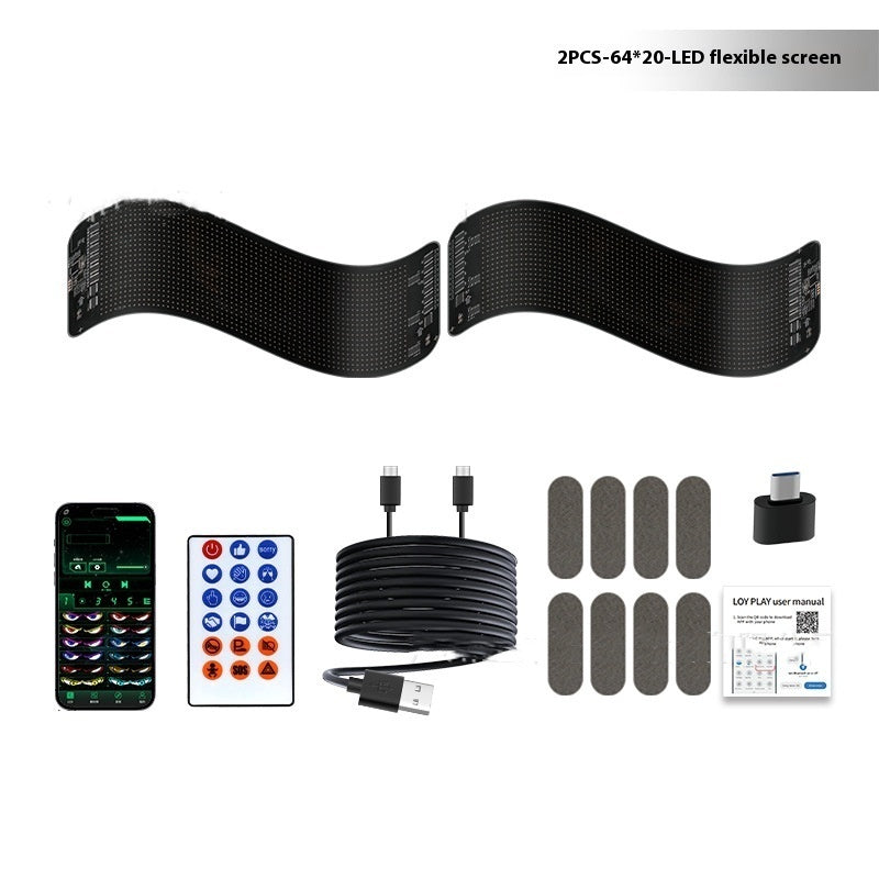 LED Flexible Car Advertising Screen – Bluetooth APP Controlled Scrolling Display Sign