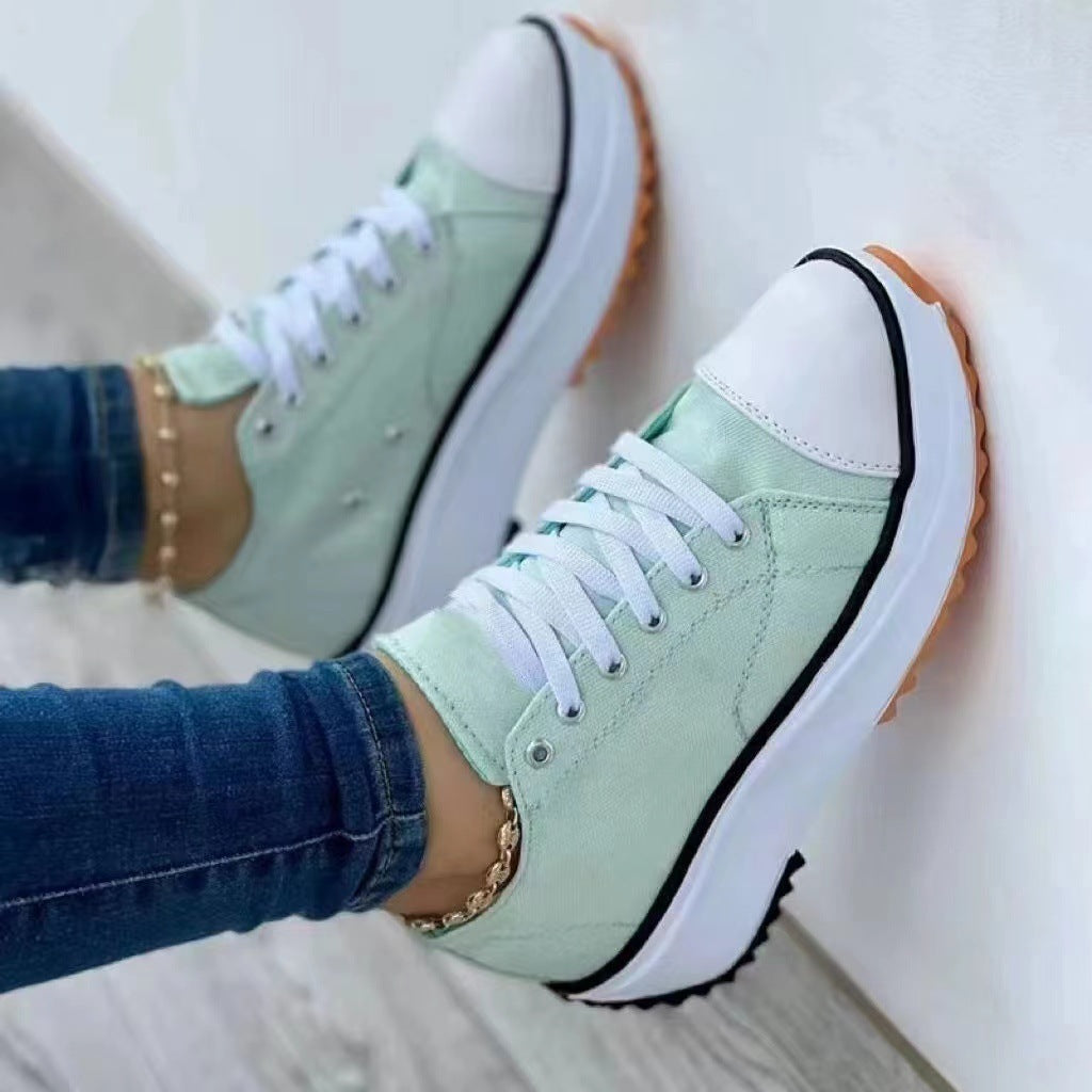 Women's Canvas High Top Casual Shoes - URBAN METRO