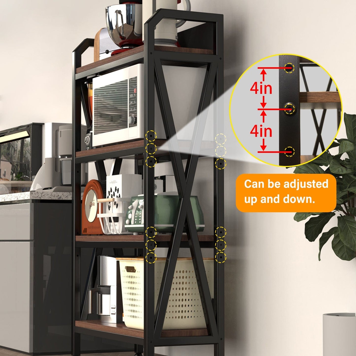 4-Level Kitchen Shelves - URBAN METRO