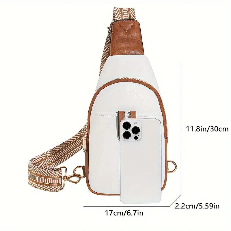 Sling Bag For Women Crossbody Fanny Packs For Women Leather Sling Chest Bag With Adjustable Strap Beige Brown - URBAN METRO