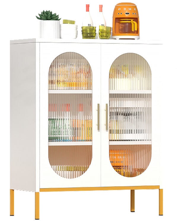Fluted Glass 2-Door Cabinet - URBAN METRO