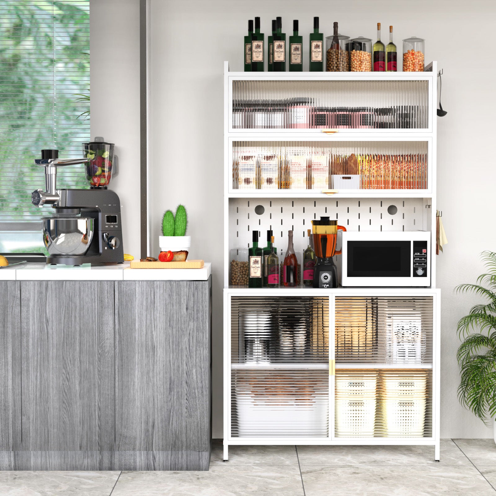 6 Level Flip Door Pantry Cabinet - URBAN METRO