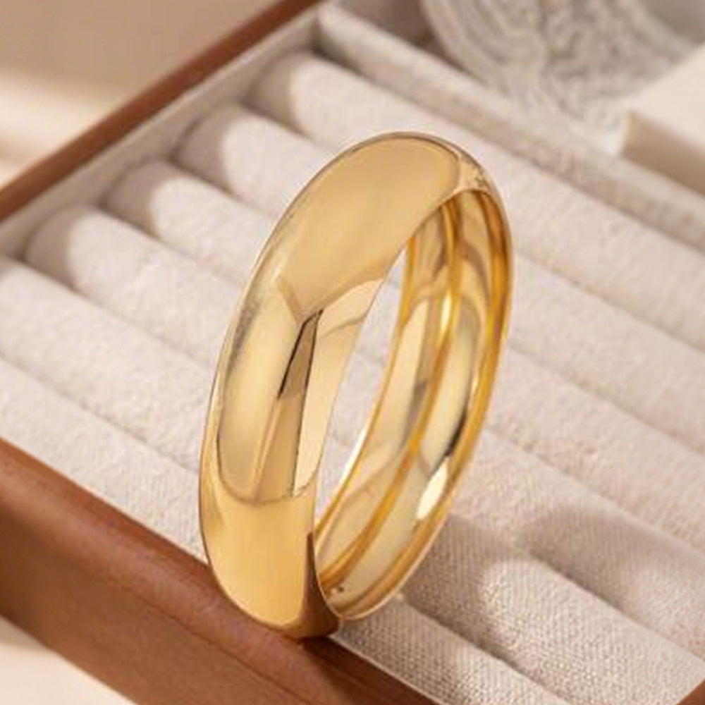 1pcs Fashionable And Personalized Smooth Copper Plated 18k Bracelet, Suitable For Daily Wear During Festivals And Gatherings - URBAN METRO
