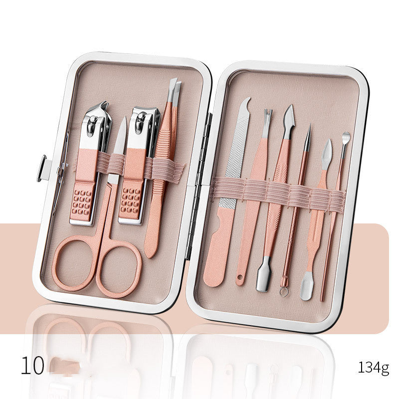 Professional Scissors Nail Clippers Set Ear Spoon Dead Skin Pliers Nail Cutting Pliers Pedicure Knife Nail Groove Trimmers - URBAN METRO