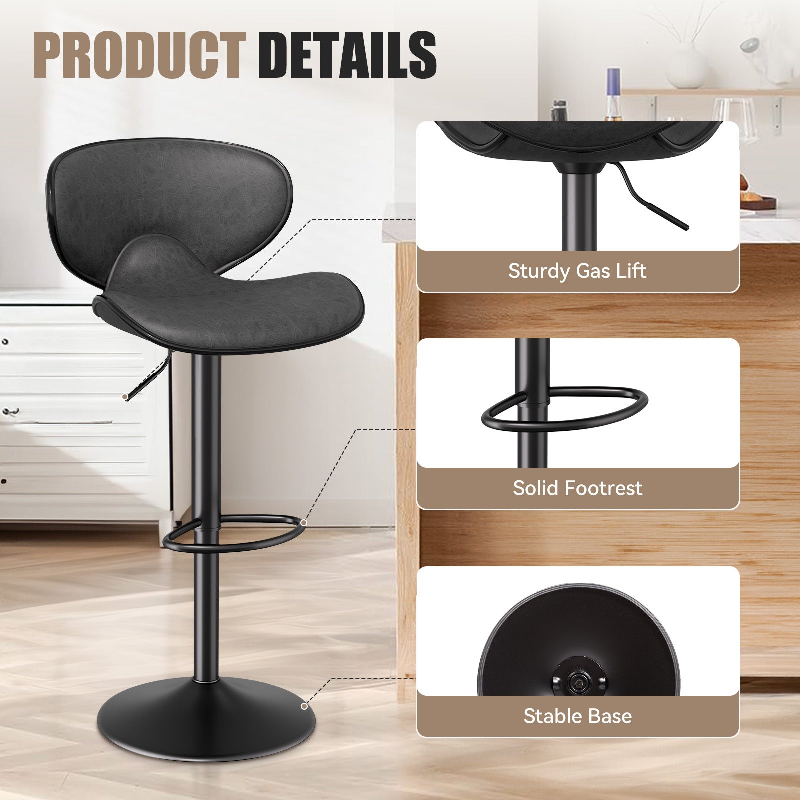 Desghiner Bar Stool, Chic Comfort For Moden Spaces - URBAN METRO