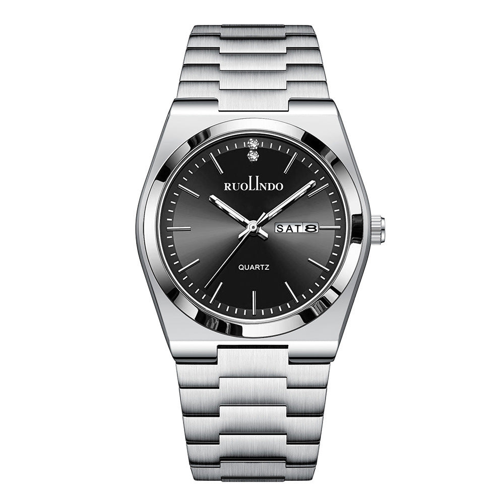 Double Calendar Advanced Stainless Steel Luminous Men's Watch - URBAN METRO