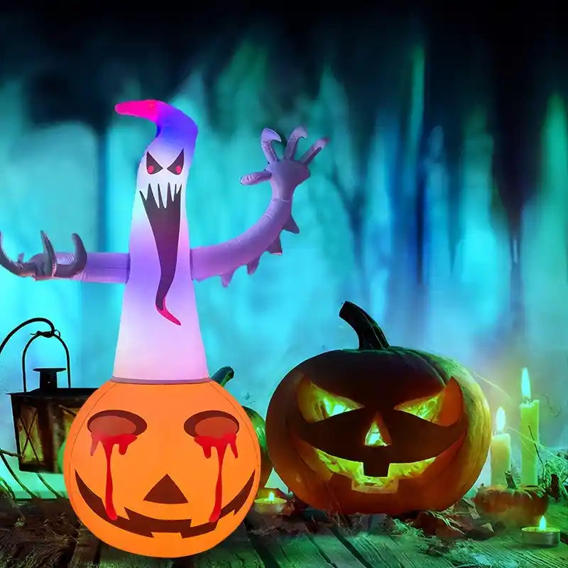 Halloween Inflatable Ghost Pumpkin | Outdoor Luminous Decoration