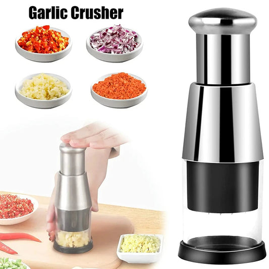 Garlic Crusher Onion Chopper Multipeler Vegetables Chopper Manual Garlic Press Machine Garlic Squeezer Kitchen Gadget - URBAN METRO