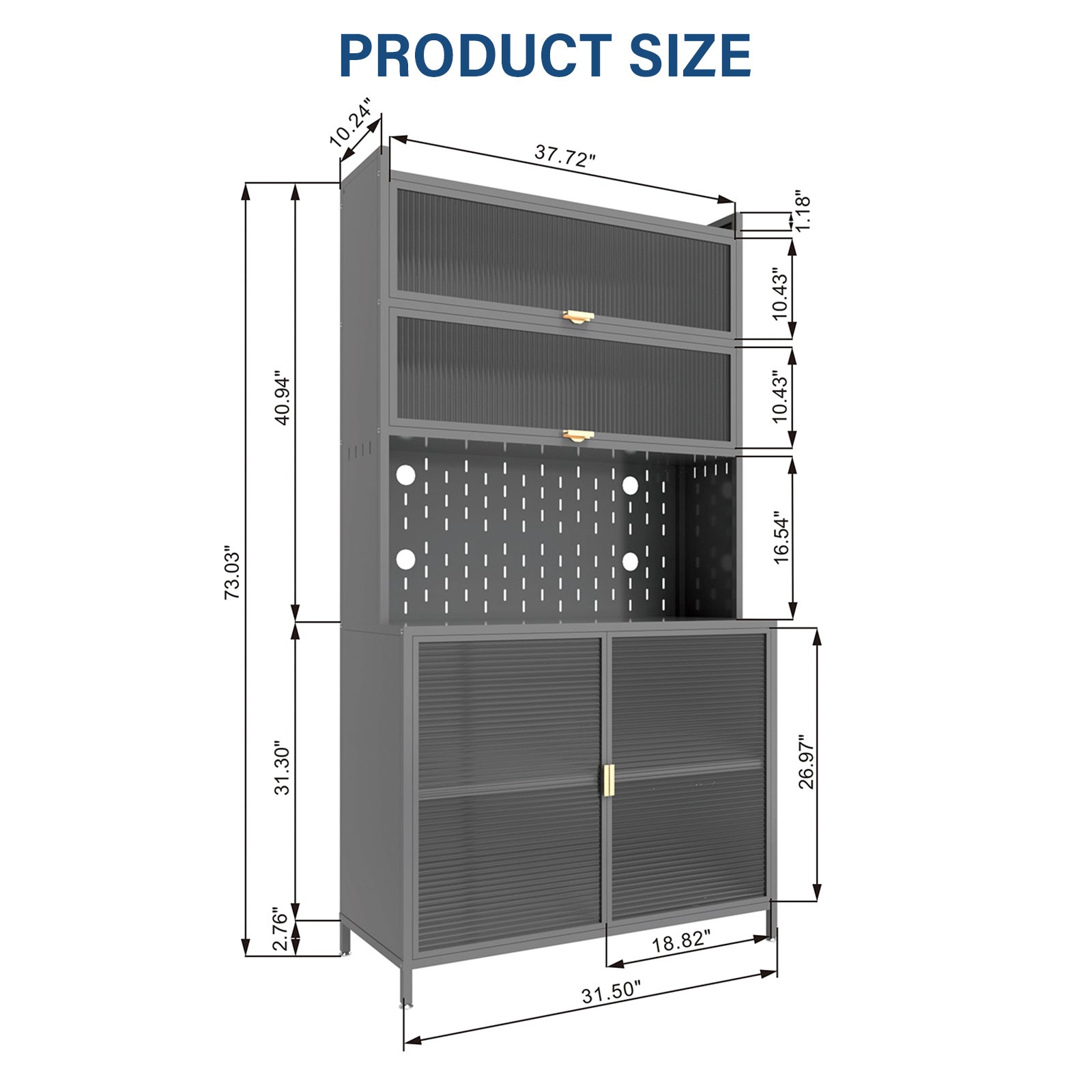 6 Level Flip Door Pantry Cabinet - URBAN METRO
