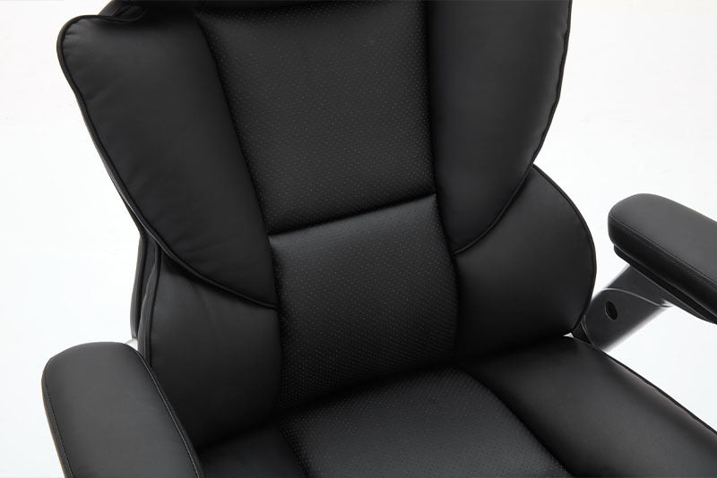 Big And Tall Office Chair 500lbs With Adjustable Lumbar Support, Executive Office Chair With Flip-up Armrest And Wider Seat, Ergonomic Leather Chair Breathable - URBAN METRO
