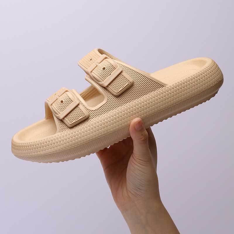 Platform Slippers Women's Summer Buckle Home Shoes Fashion Outdoor Wear Soft Bottom Sandals - URBAN METRO