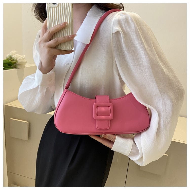 Western Style Shoulder Texture Crossbody Underarm Small Square Bag - URBAN METRO
