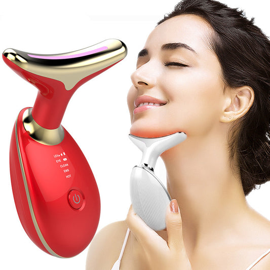 EMS Thermal Neck Lifting And Tighten Massager Electric Microcurrent Wrinkle Remover - URBAN METRO