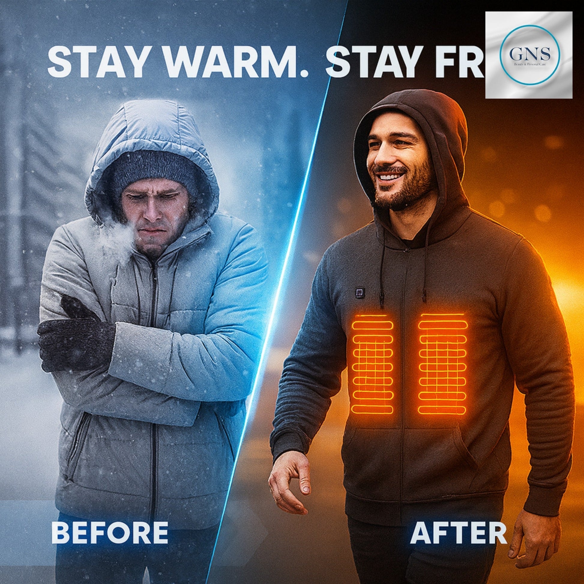 Heated Jacket for Winter with USB Power and-Adjustable Heat - URBAN METRO