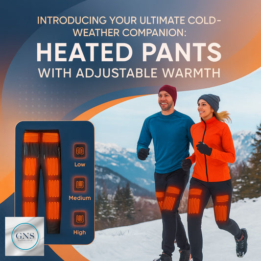 Heated Pants with Adjustable Warmth, Fleece-Lined, Rechargeable - URBAN METRO