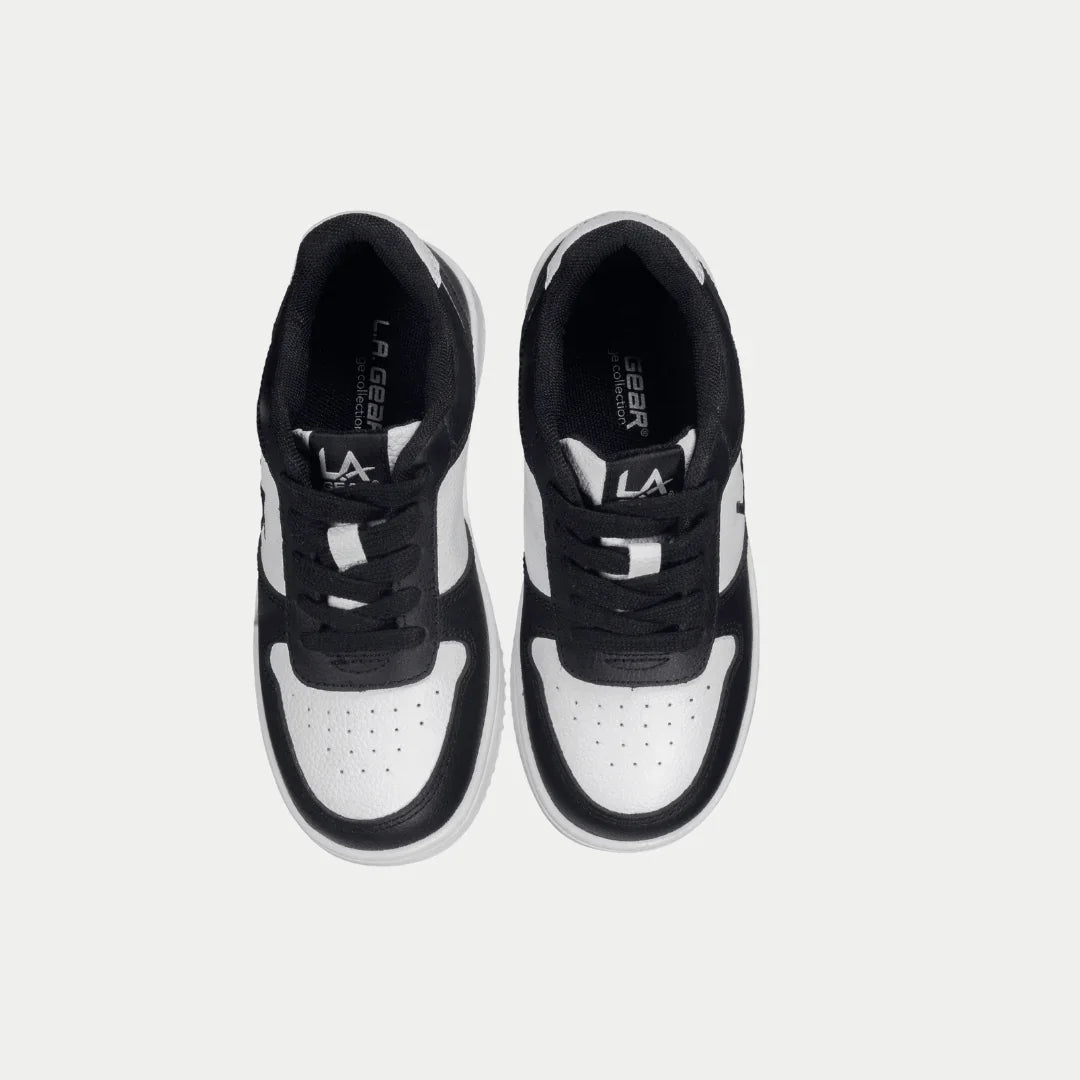LA Gear Kids Edge Lowtop | Black x White Logo - URBAN METRO