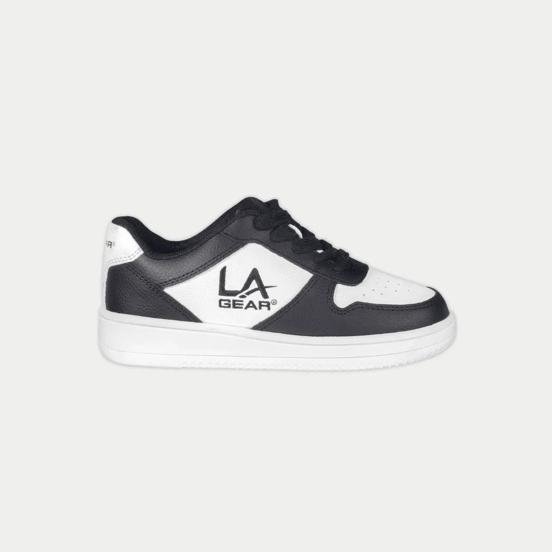 LA Gear Kids Edge Lowtop | Black x White Logo - URBAN METRO