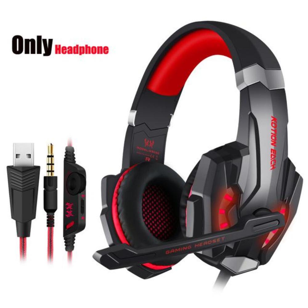 Gaming headset with microphone, cables, and 'Only Headphone' branding.